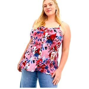 Torrid Floral Stretch Challis Fit & Flare Cami 00